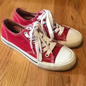 Red faux converse